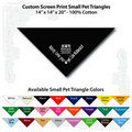 14"x14"x20" Black Custom Printed Imported 100% Cotton Pet Bandanna